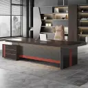 Sleek Modern Executive Desk – Maoters thumbnail 3