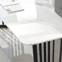 Modern Veined Slab Meeting Table - Maoters thumbnail 8