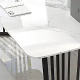 Modern Veined Slab Meeting Table - Maoters thumbnail 8