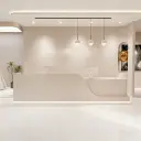 Modern Wave Curved Reception Desk for Salons - Maoters thumbnail 2