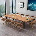 Modern Solid Wood Conference Table for Office Meetings - Maoters thumbnail 2