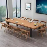 Modern Solid Wood Conference Table for Office Meetings - Maoters thumbnail 2