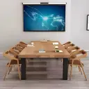Modern Solid Wood Conference Table for Office Meetings - Maoters thumbnail 3