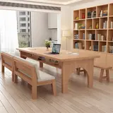 Modern Wood Conference Table with Arched Legs - Maoters thumbnail 3