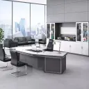 Luxury Office Wide Symmetric Executive Desk - Maoters thumbnail 3