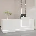 Minimalist Rounded Salon Reception Desk - Maoters thumbnail 2