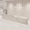 Modern Wave Curved Reception Desk for Salons - Maoters thumbnail 3