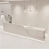 Modern Wave Curved Reception Desk for Salons - Maoters thumbnail 3