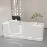 Minimalist Rounded Salon Reception Desk - Maoters thumbnail 3