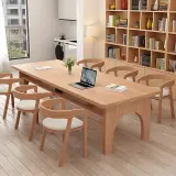 Modern Wood Conference Table with Arched Legs - Maoters thumbnail 2