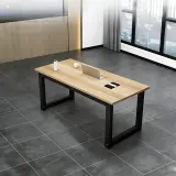 Modern Wood Conference Table with Metal Frame - Maoters thumbnail 1