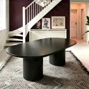Modern Rounded Conference Table with Pedestal Base - Maoters thumbnail 1