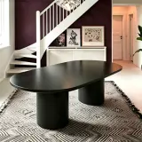 Modern Rounded Conference Table with Pedestal Base - Maoters thumbnail 1