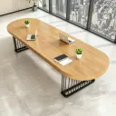 Office Space Rounded Wood Table - Maoters thumbnail 1