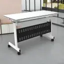 Modern Mobile Folding Training Table with Privacy Panel - Maoters thumbnail 1
