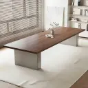 Minimalist Modern Wood Conference Table for Office Boardroom - Maoters thumbnail 1