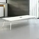 Light Office Simple White Boardroom Table - Maoters thumbnail 1