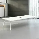 Light Office Simple White Boardroom Table - Maoters thumbnail 1