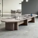 Light Luxury Conference Table – Simple Modern Oval thumbnail 1