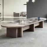 Light Luxury Conference Table – Simple Modern Oval thumbnail 1