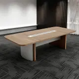 Modern Minimalist Conference Table Long Design thumbnail 1