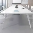Light Office Simple White Boardroom Table - Maoters thumbnail 3