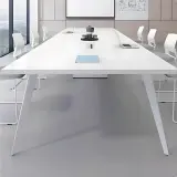 Light Office Simple White Boardroom Table - Maoters thumbnail 3