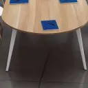 Modern Rounded Rectangular Wood Conference Table - Maoters thumbnail 8
