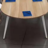 Modern Rounded Rectangular Wood Conference Table - Maoters thumbnail 8