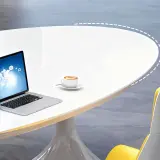 White Oval Small Negotiation Table - Maoters thumbnail 7