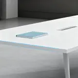 Office Area Modern White Conference Table - Maoters thumbnail 6