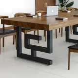 Modern Wood Conference Table with Metal Legs - Maoters thumbnail 10