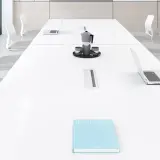 Light Office Simple White Boardroom Table - Maoters thumbnail 9