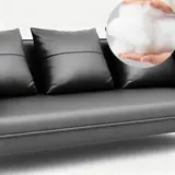 Wood Grain Leather Sofa - Maoters thumbnail 9