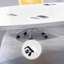 White Oval Small Negotiation Table - Maoters thumbnail 8