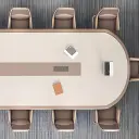 Modern Long Conference Table – Simple Design thumbnail 9