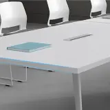 Light Office Simple White Boardroom Table - Maoters thumbnail 8