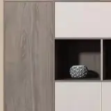 Modern Office Storage Cabinet with Open Shelves - Maoters thumbnail 8
