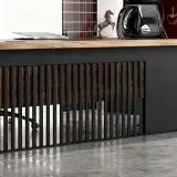 Industrial-Style Wood Executive Desk - Maoters thumbnail 10