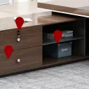 L Shaped Desk with Cabinet Storage – Maoters thumbnail 9