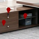 L Shaped Desk with Cabinet Storage – Maoters thumbnail 9