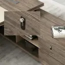 L-Shaped Executive Desk with Drawer & Storage thumbnail 11
