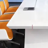 Large Rectangular White Lacquered Conference Table – Maoters thumbnail 9