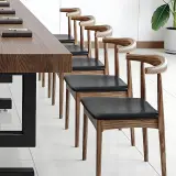 Modern Wood Conference Table with Metal Legs - Maoters thumbnail 8