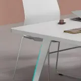Light Office Simple White Boardroom Table - Maoters thumbnail 7