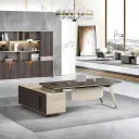 Contemporary Curved Executive Office Desk - Maoters thumbnail 1