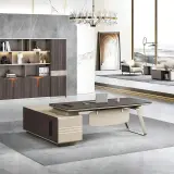 Contemporary Curved Executive Office Desk - Maoters thumbnail 1