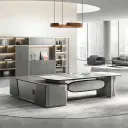 Modern Luxury Banquette Office Desk - Maoters thumbnail 1