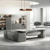 Modern Luxury Banquette Office Desk - Maoters thumbnail 1