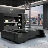 Executive Office Luxury Black Desk - Maoters thumbnail 1